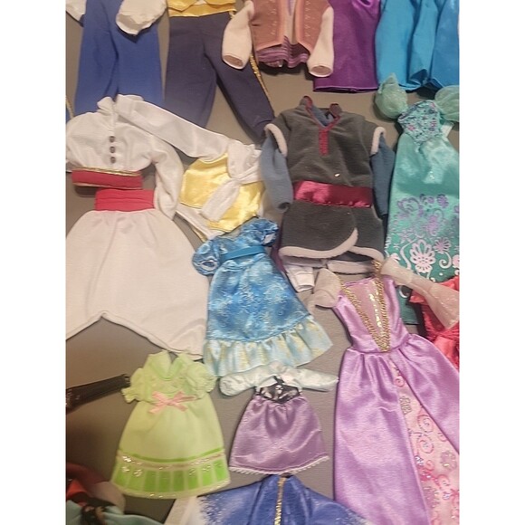 Disney Prince & Princess Doll Clothes Lot Ariel Frozen Cinderella etc Outfits - Picture 9 of 16